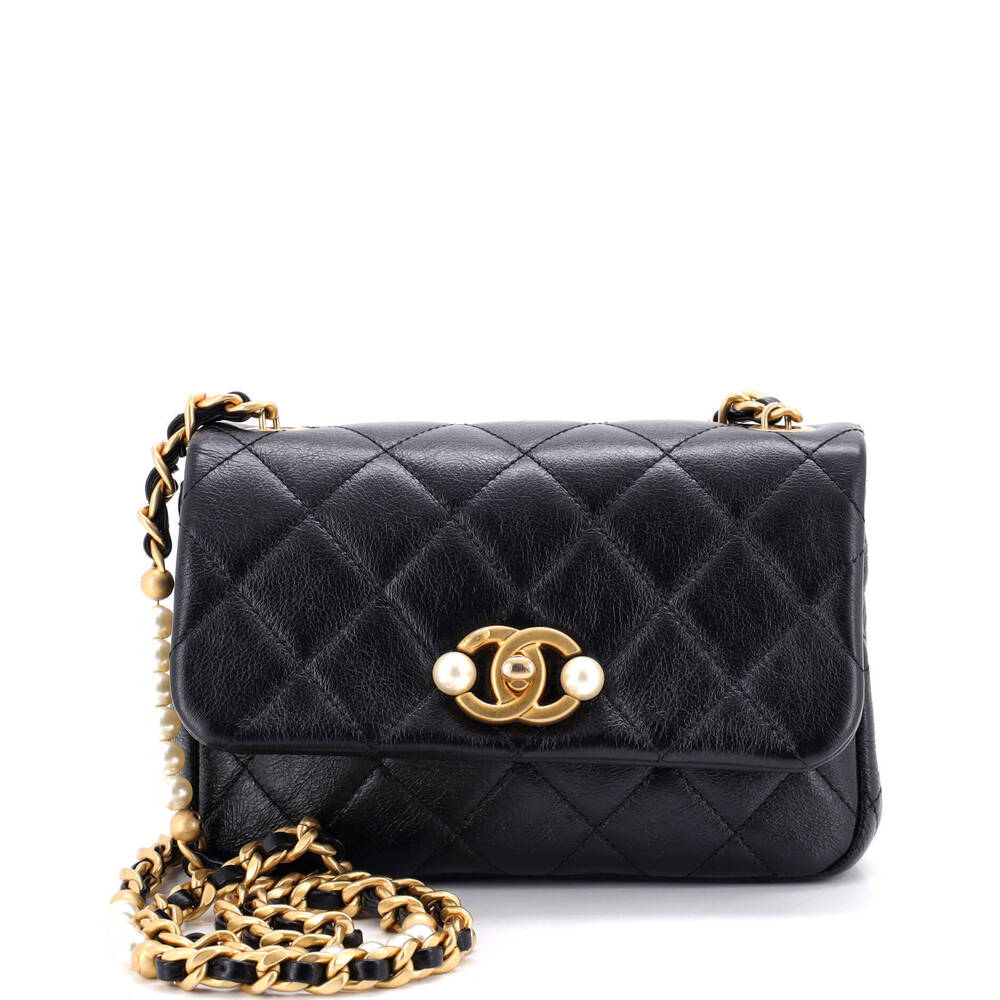 Chanel Mini CC Pearl Section Chain Flap Bag